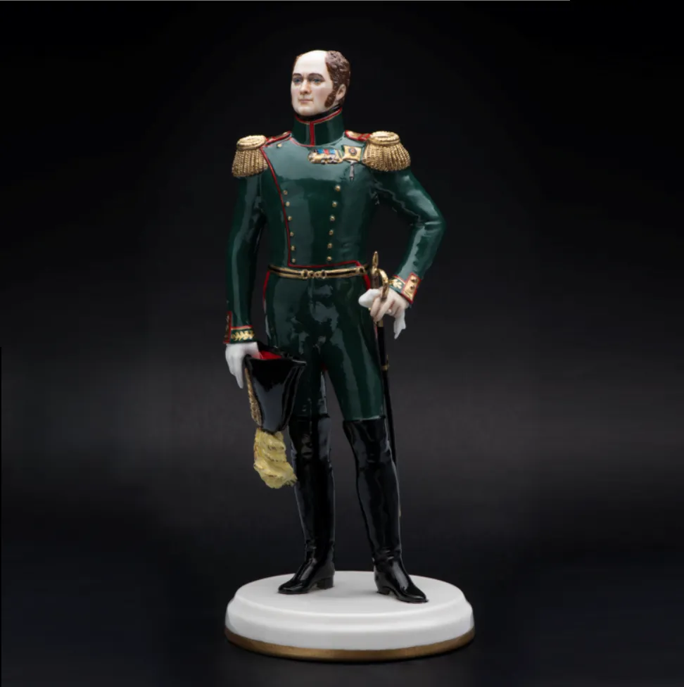 Коллекционная Авторская Статуэтка «Генералы Отечественной Войны 1812 года - Александр I», фарфор, Россия. 