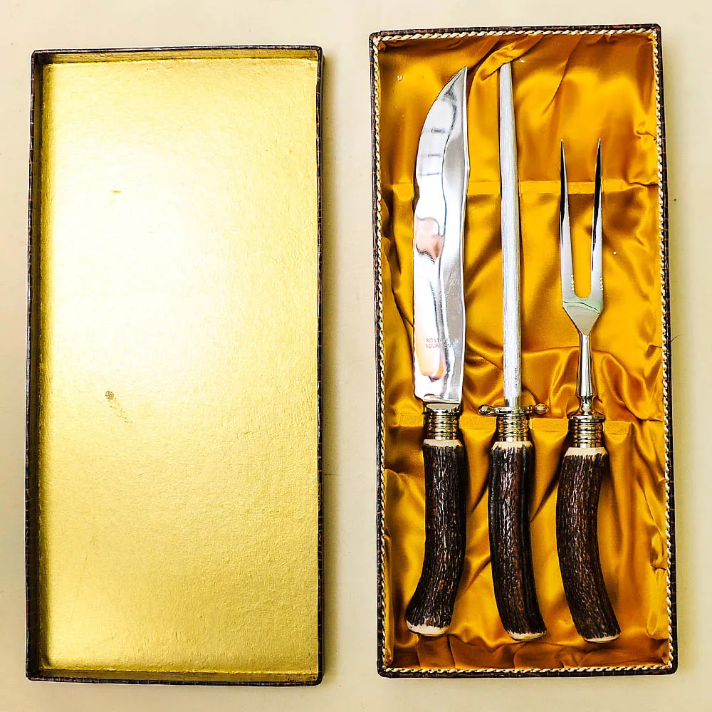 Набор для Барбекю «Охота» из 3-х предметов, Германия, Rostfrei Solingen, 60 -е гг.