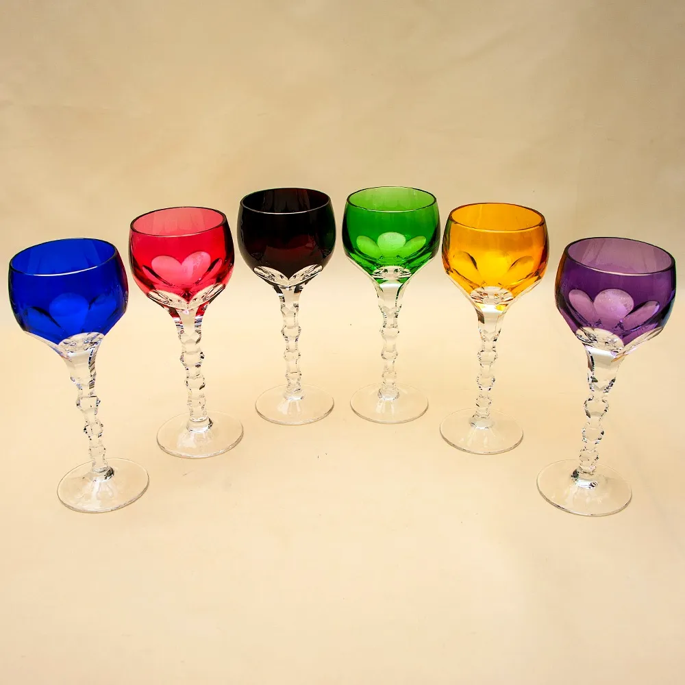 Бокалы 6 -ть штук серия «ELIZA» Хрусталь, JOSEPHINENHUTTE Германия, 60 -е годы ХХ века.