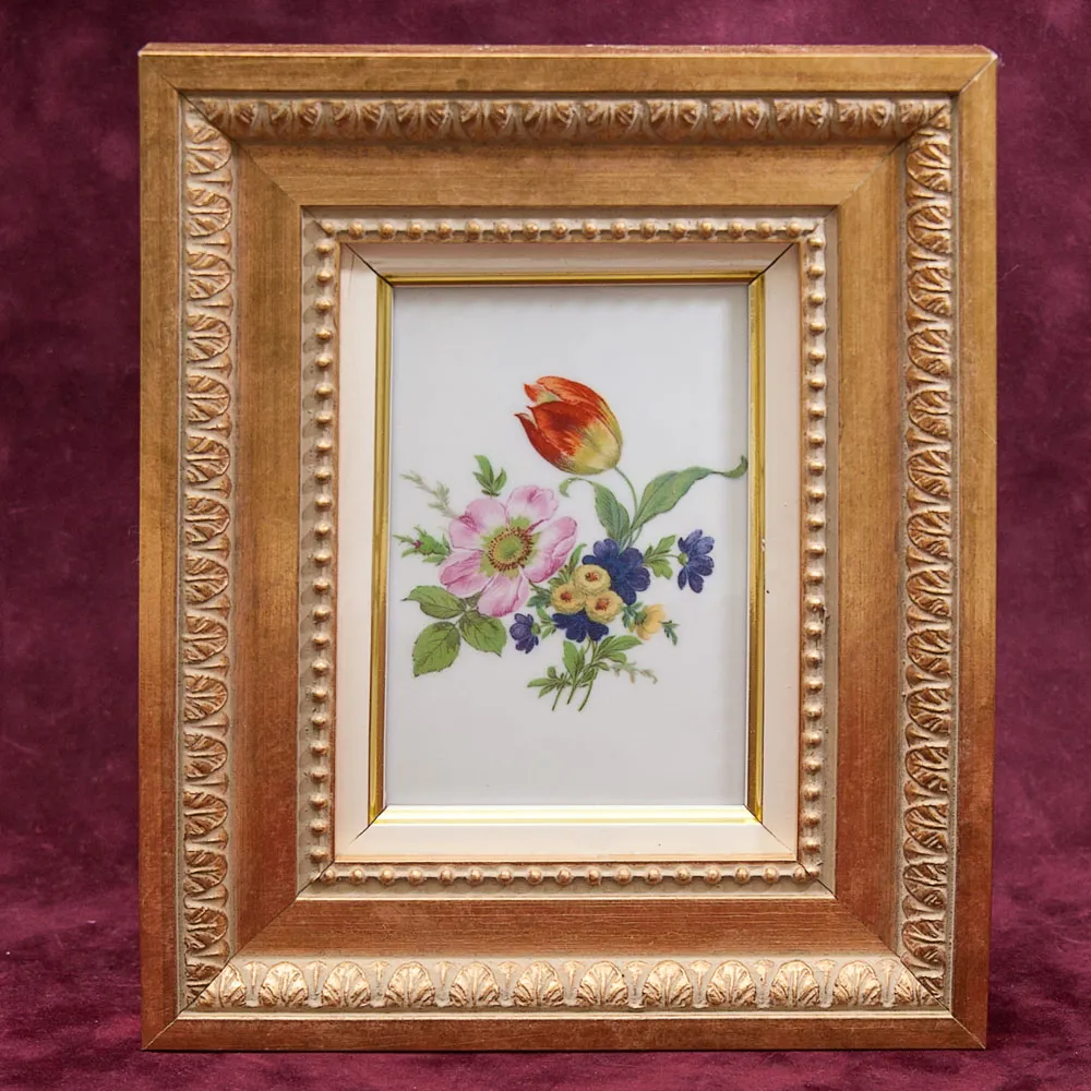 Коллекционный Набор из Трех Фарфоровых Плакеток - Картин - Панно «Летние Цветы», Lindner Германия.