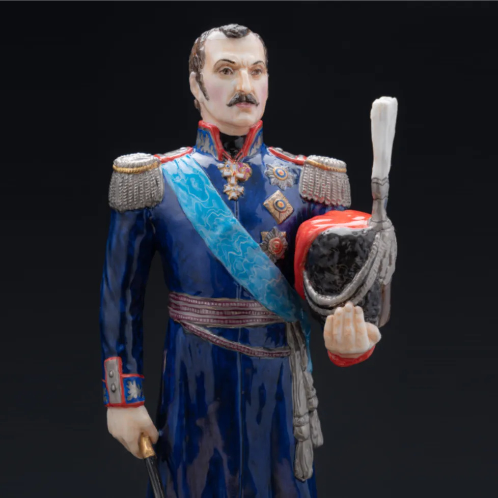 Коллекционная Авторская Статуэтка «Генералы Отечественной Войны 1812 года - Платов М.И.», фарфор, Россия. 