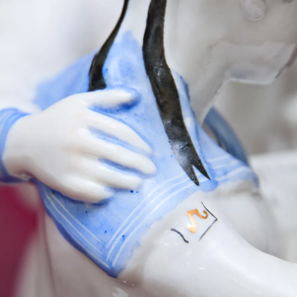 Знаковая Советская Фарфоровая Статуэтка «Нахимовцы» ЛФЗ СССР -1950-60 годы.