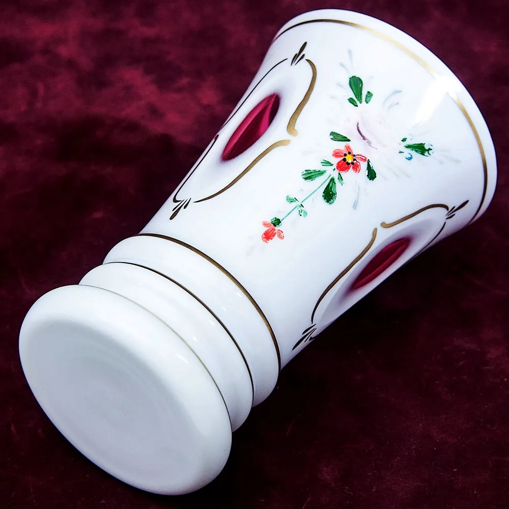 Винтажная Стеклянная Ваза «Цветочная Нежность» LAUSITZER GLASWERKE Германия - 50-70е гг.