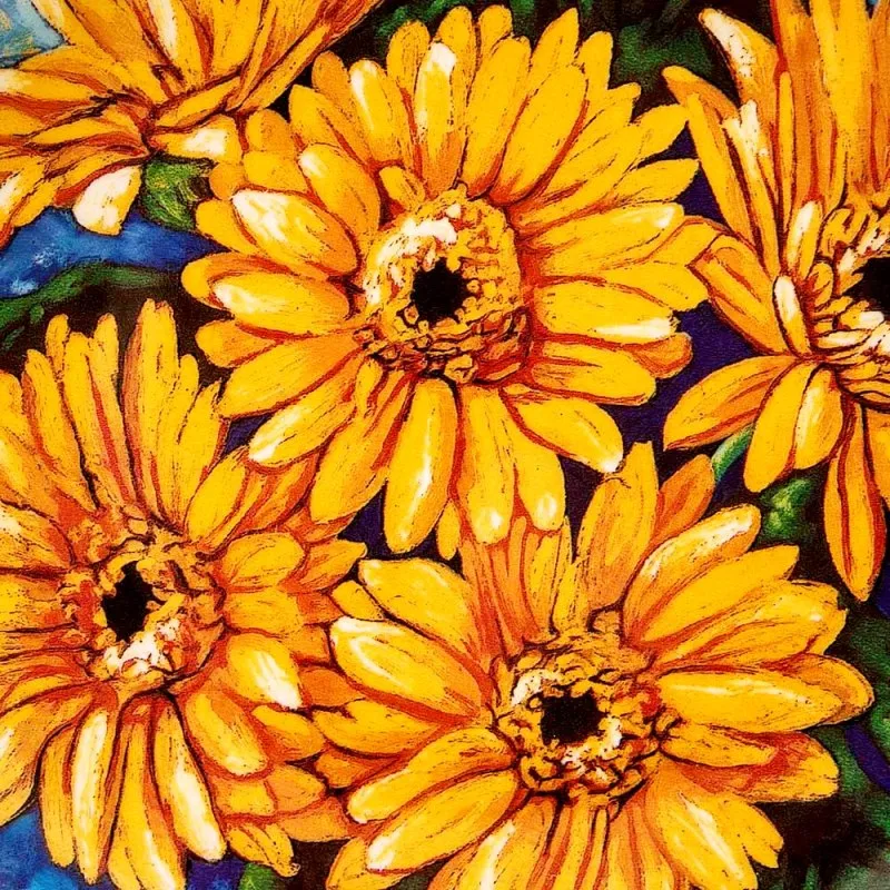 Коллекционная Тарелка «Герберы» Фарфор, Hutschenreuther, Германия -1997 год.