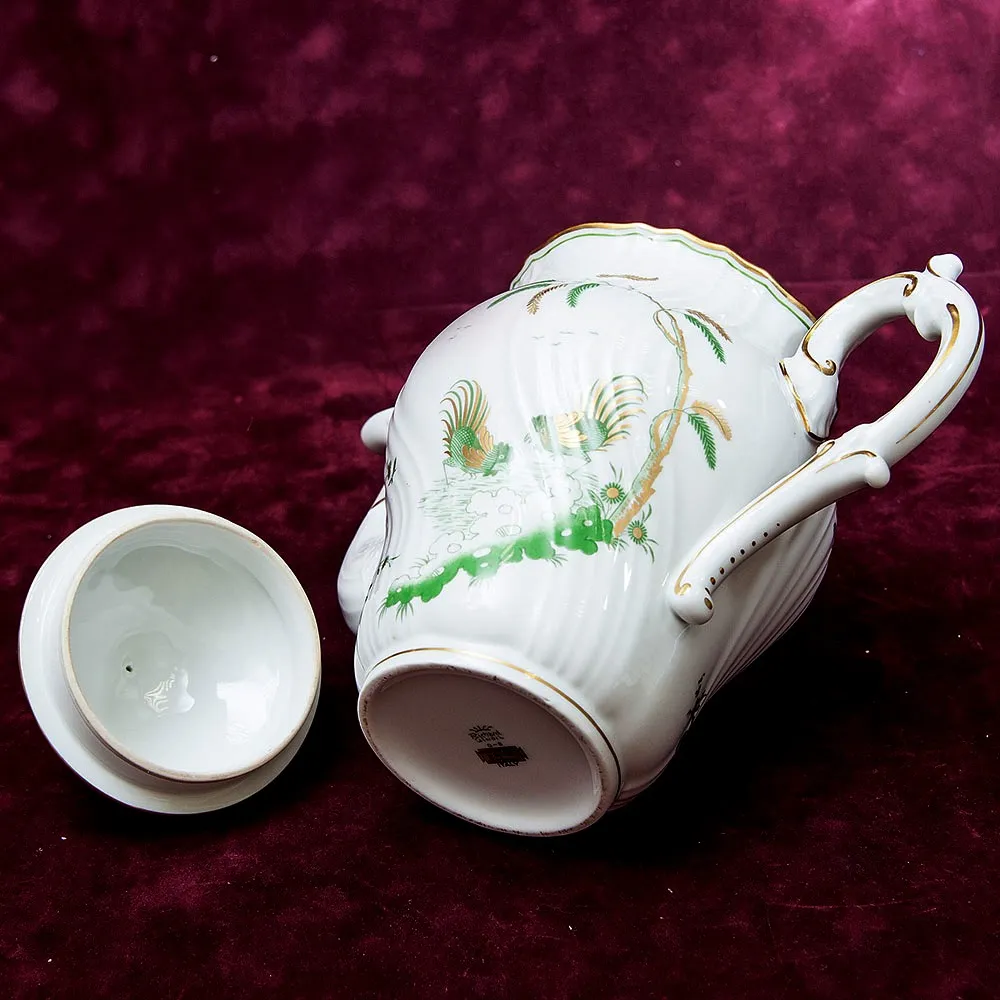 Коллекционный Фарфоровый Заварочный Чайник «ПЕТУХИ», RICHARD GINORI Италия, вторая половина ХХ века.