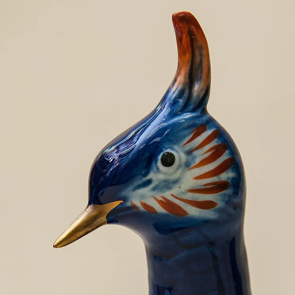Птица - Фарфоровая статуэтка «Голубой Чибис», Карл Энс / Karl Ens,  Германия, 50-е годы ХХ века.
