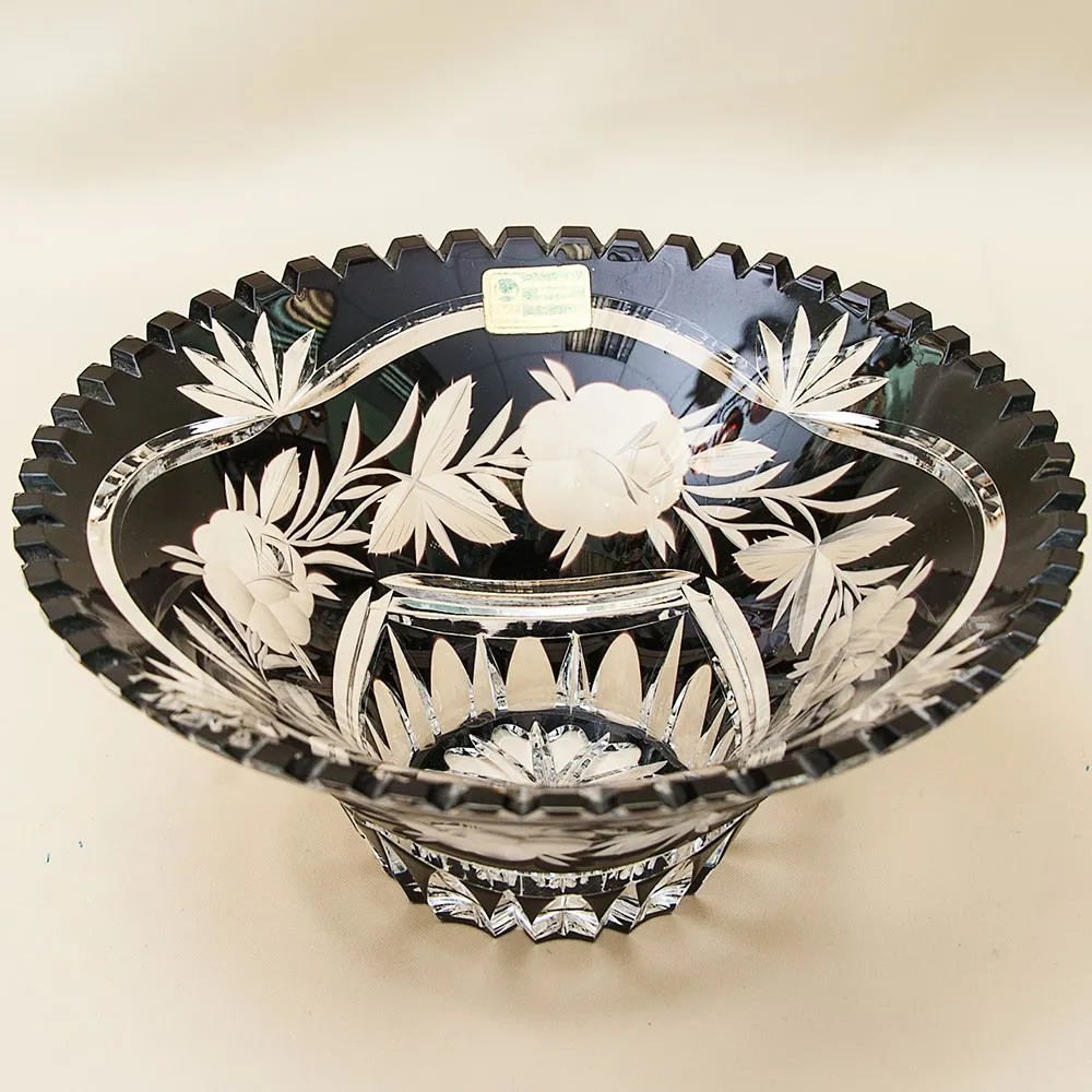 Винтажная Конфетница - Блюдо - Фруктовница, Цветной Хрусталь, SCHONBORNER, Германия 60-е гг.