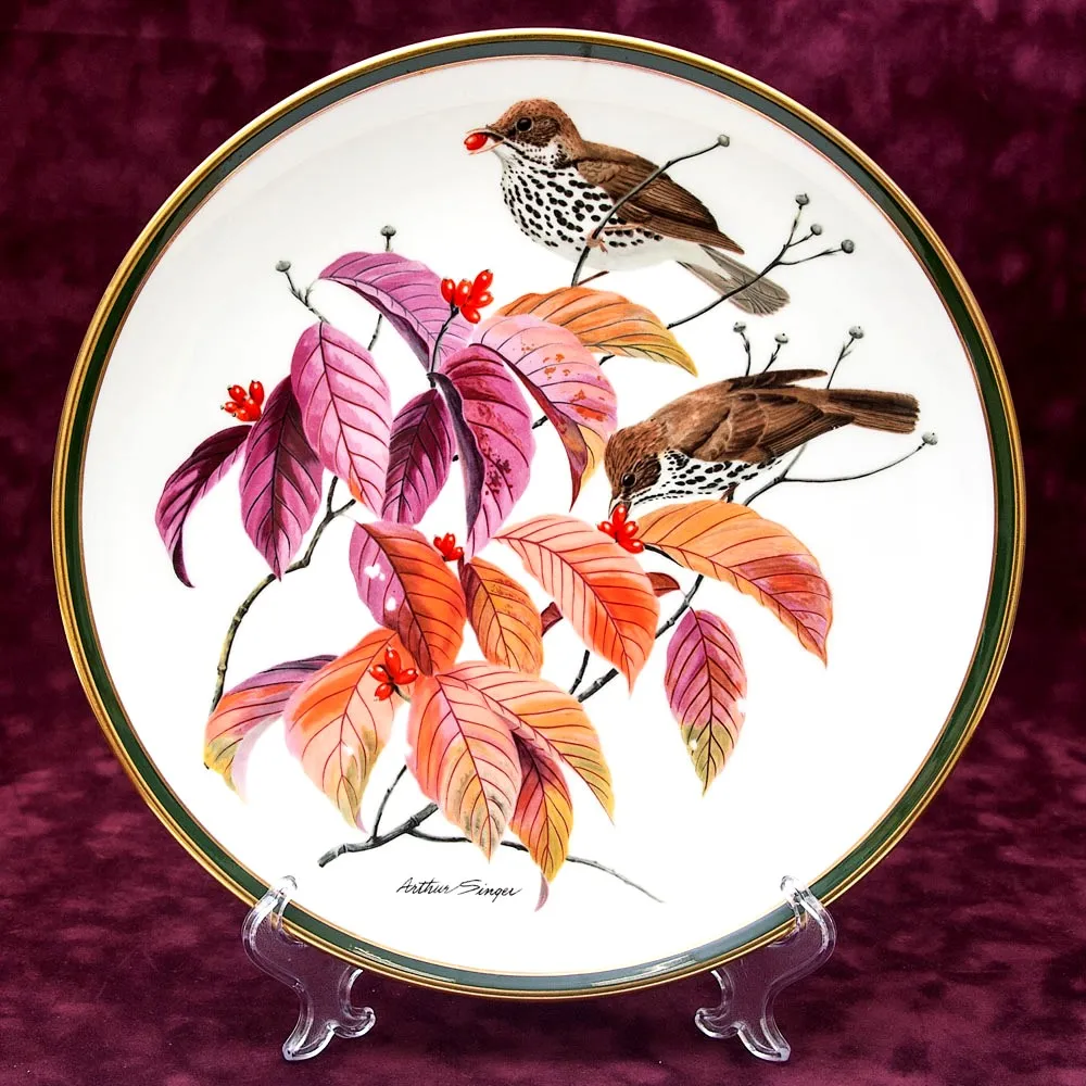 Коллекционная Тарелка - Блюдо «Лесные Дрозды» Фарфор, WEDGWOOD Англия 1977 год.