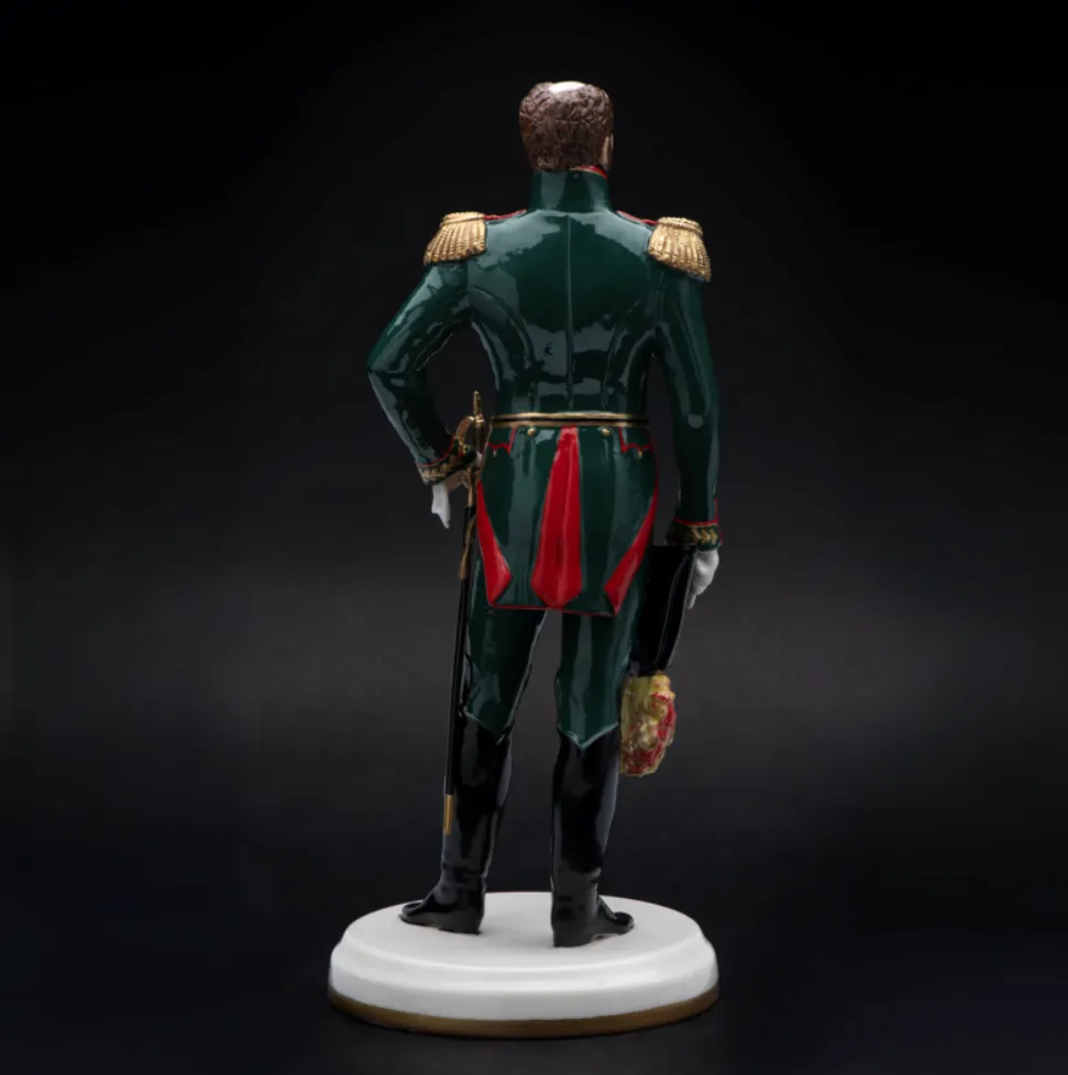 Коллекционная Авторская Статуэтка «Генералы Отечественной Войны 1812 года - Александр I», фарфор, Россия. 