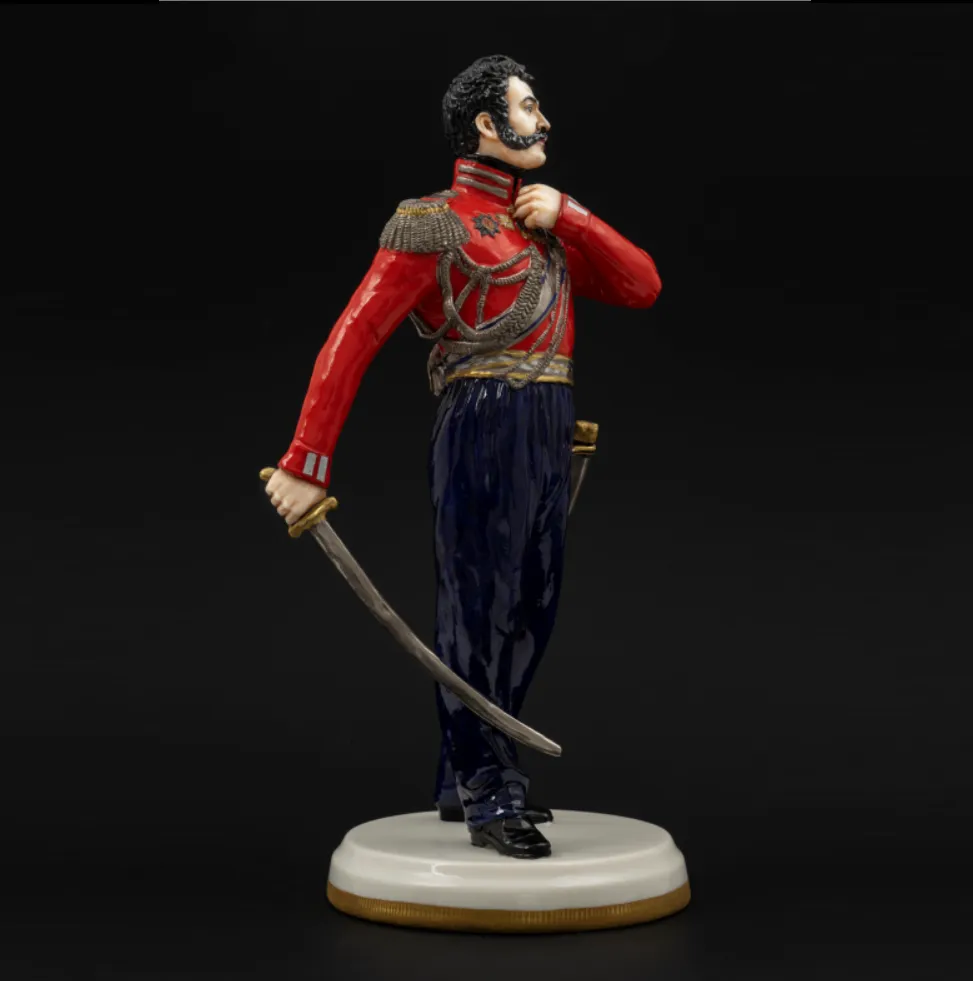 Коллекционная Авторская Статуэтка «Генералы Отечественной Войны 1812 года - Орлов-Денисов В.В.», фарфор, Россия. 