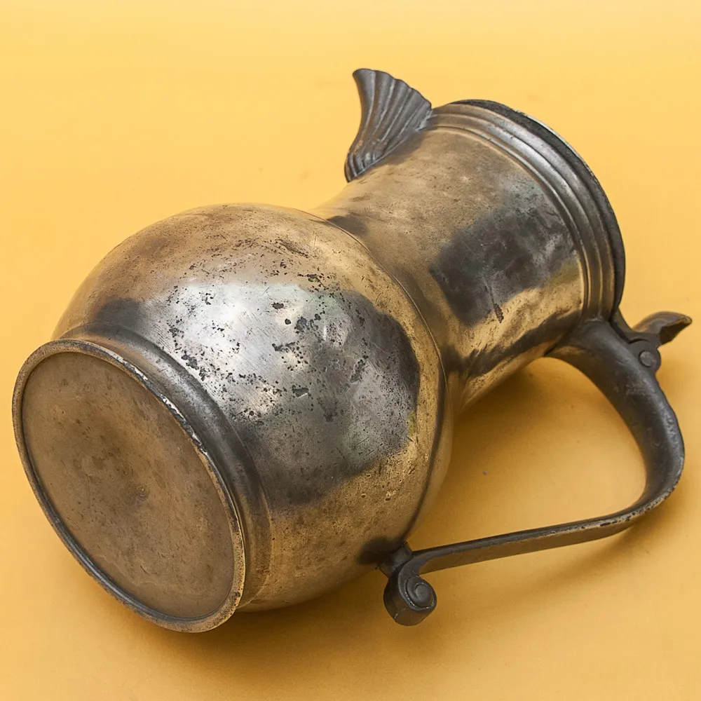 Антикварный Классический Небольшой Оловянный Кофейник на 1,3 литра. Бельгия,  ХIХ век.