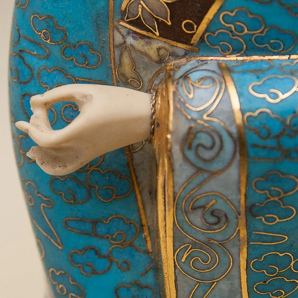 «Девушка в Кимоно» - Статуэтка в технике «Клуазоне» Китай 50 -е годы ХХ века Н - 37 см.