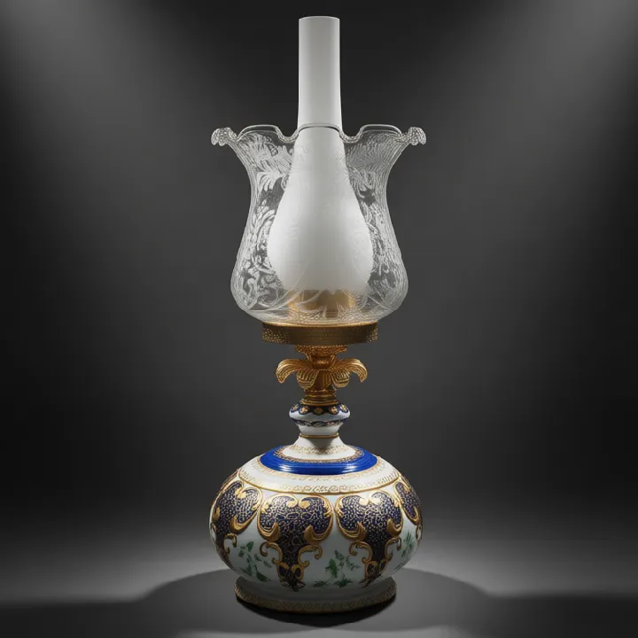 Настольная Электрическая  Лампа - Светильник, фарфор Giulia Mangani Италия, середина ХХ века. 