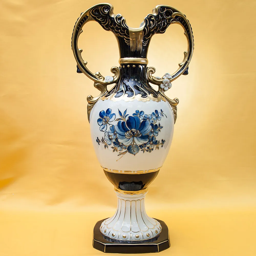 Большая Интерьерная Ваза «Барокко» Н-64см. Фарфор ROYAL DUX BOHEMIA Чехословакия.