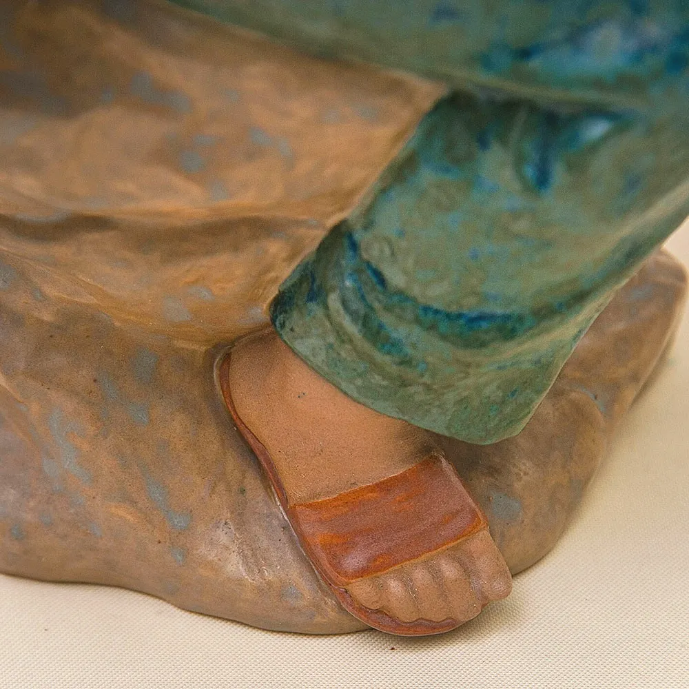 Большая Коллекционная Фарфоровая статуэтка «Юноша играющий на флейте», серия Грес Lladro Испания -1986г.