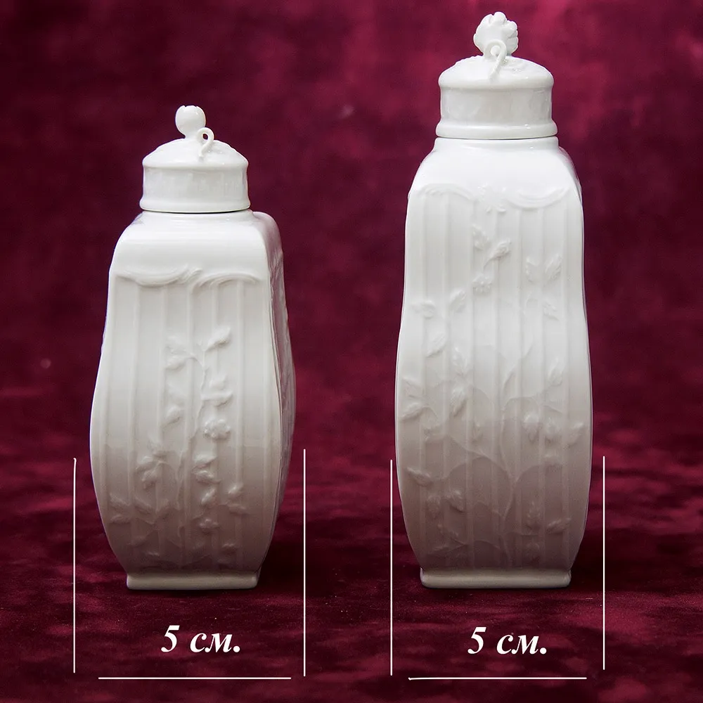 Две Коллекционные Фарфоровые Чайницы,  KPM Berlin, Германия, середина ХХ века.