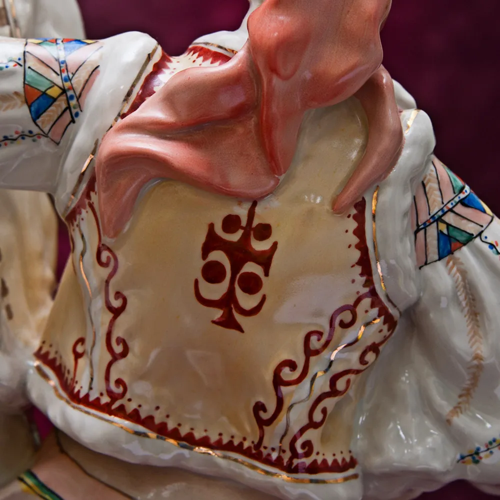 Редкость!!! Большая Фарфоровая Статуэтка «Гуцульский танец. Коломийка» Городницкий ФЗ - CCCР.