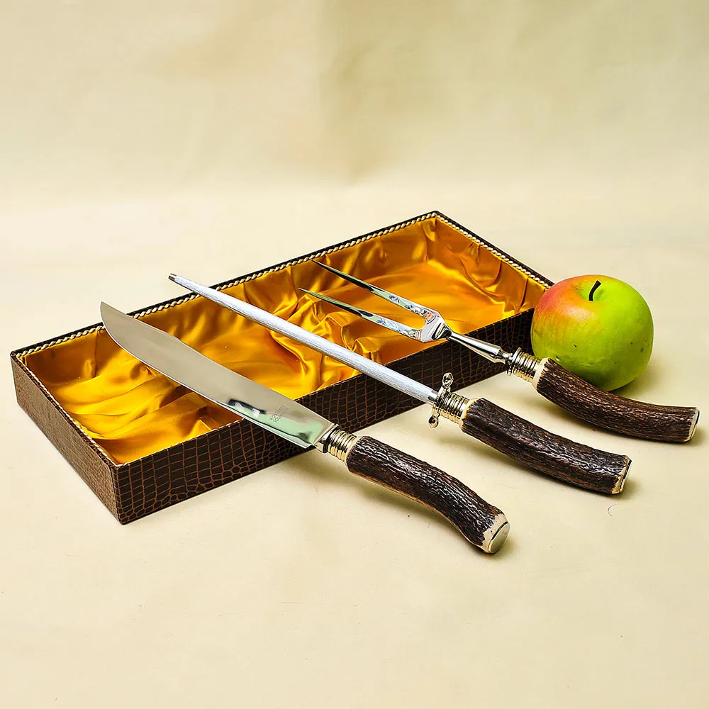 Набор для Барбекю «Охота» из 3-х предметов, Германия, Rostfrei Solingen, 60 -е гг.