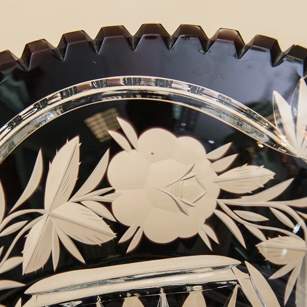 Винтажная Конфетница - Блюдо - Фруктовница, Цветной Хрусталь, SCHONBORNER, Германия 60-е гг.