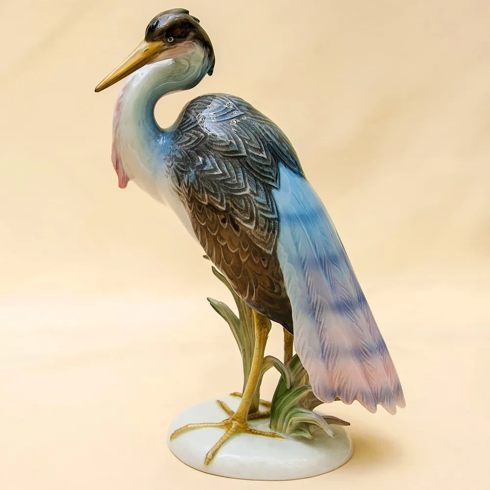 Редкость!!! Птица - Фарфоровая Статуэтка «Малая ЦАПЛЯ» ROSENTHAL Германия -1964 год.