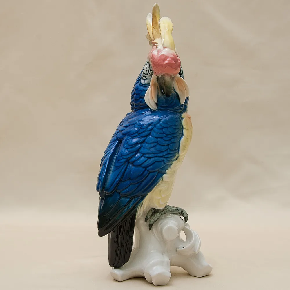 Фарфоровая статуэтка Птица - «Попугай - Какаду» Н -28 см., Карл Энс / Karl Ens,  Германия, 50-е гг.