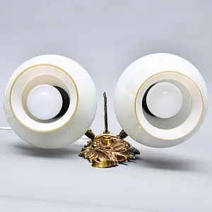 Винтажный Электрический Настенный Двух рожковый Светильник - Бра, бронза СССР 70 -е гг.