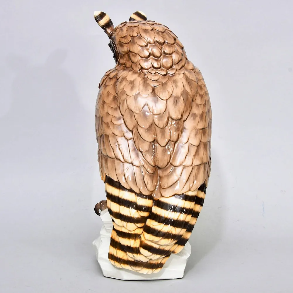 Редкость! Большая Фарфоровая статуэтка «Птица. Филин», Nymphenburg  Германия, 1949 - 1975 годы.