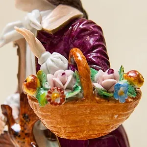 Парные Фарфоровые статуэтки «Сельская Ярмарка» Н-22см. SITZENDORF, Германия - 50гг..