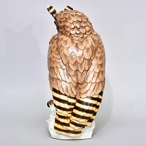 Редкость! Большая Фарфоровая статуэтка «Птица. Филин», Nymphenburg  Германия, 1949 - 1975 годы.