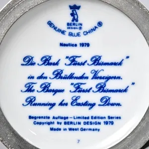 Коллекционная Пивная Кружка «Барк „Фюрст Бисмарк“ в Ревущих Сороковых», Berlin Design Германия -1979 год.