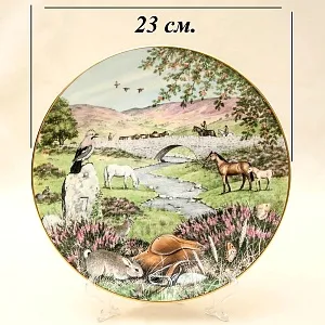 Коллекционная Тарелка «СЕНТЯБРЬ» Фарфор, ROYAL WORCHESTER, Англия -1987 год.