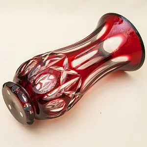 Классическая Ваза Рубинового Хрусталя WMF Crystal Cabinet Германия Н-28 см., конец 60-х гг.