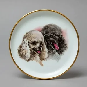 Небольшая Фарфоровая тарелочка «Породы собак. Пудель», Furstenberg Германия.