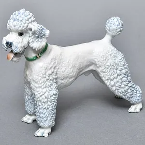 Коллекционная Фарфоровая статуэтка «Собака. ПУДЕЛЬ в зеленом ошейнике», ROSENTHAL Германия.