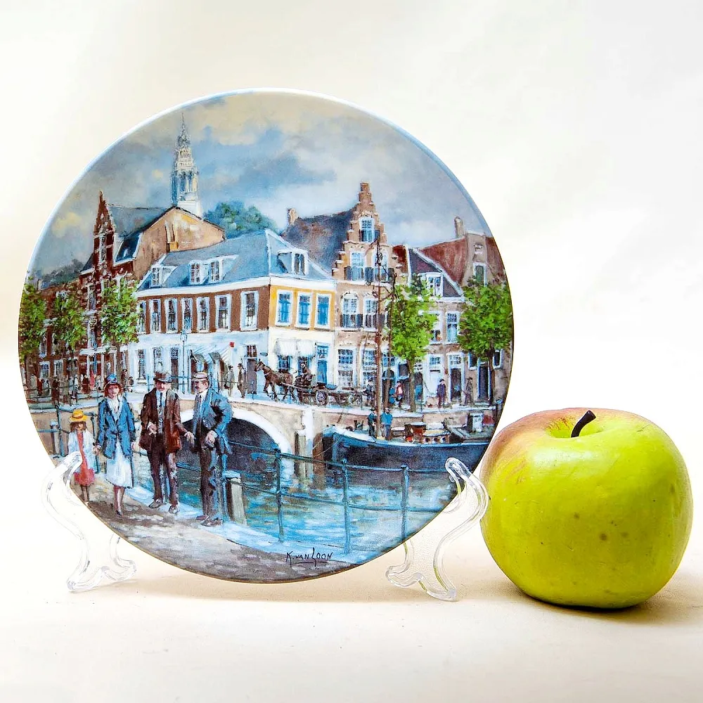 Коллекционная Тарелка «Хаарлем, город на Спарне» Фарфор, Royal MOSA, Голландия -1990 год.