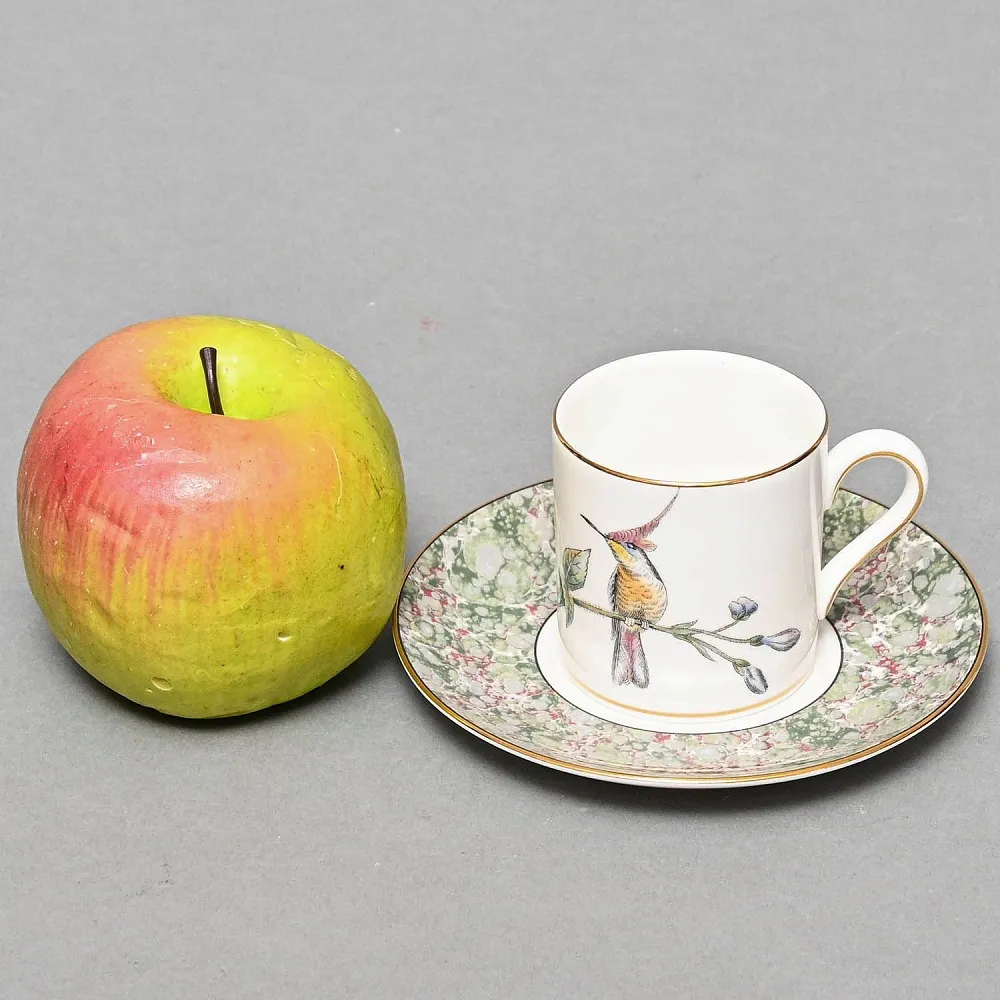 Коллекционная Фарфоровая кофейная пара «Колибри» Wedgwood Англия, 1991 год. 