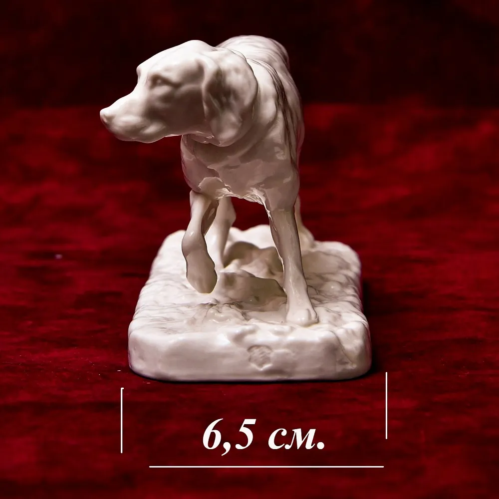 Антикварная Фарфоровая Статуэтка «Охотничья Собака - Сеттер», Nymphenburg, Германия первая половина ХХ века.