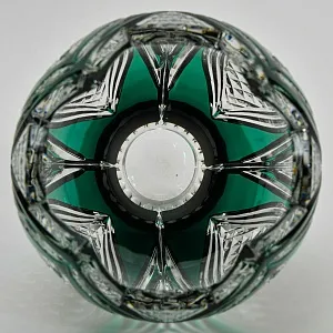 Хрустальная Ваза «Зеленый Тюльпан», VAL SAINT LAMBERT  Бельгия, середина ХХ века.