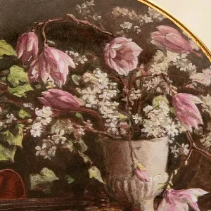 Тарелка «Натюрморт с музыкальными инструментами» Фарфор, Royal MOSA, Голландия - 1988 год.