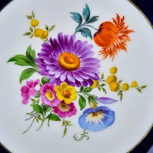 Редкость! Большое Коллекционное Блюдо «Золотые Розы», Фарфор MEISSEN Германия -  1978 год.