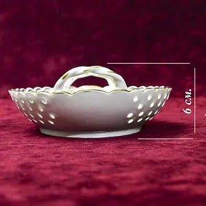 Фарфоровое  Блюдо - Сухарница - Вазочка - Конфетница «Цветы и Бабочки», SANDIZELL Германия.