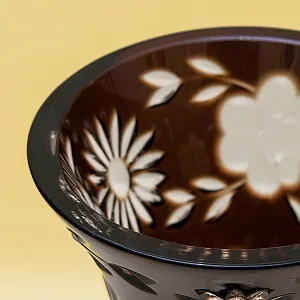 Классическая Ваза Цветного Хрусталя WMF Crystal Cabinet Германия Н-30 см., конец 60-х гг.