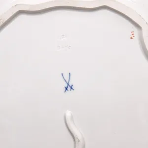 Сервировочное Блюдо с ручками - Тарелка - Поднос «Цветочный Букет», MEISSEN Германия - первая половина ХХ века.