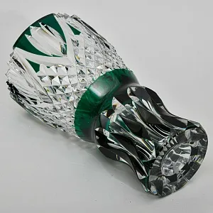 Классическая Ваза Зелёного Цвета, Хрусталь VAL SAINT LAMBERT Бельгия, середина ХХ века.