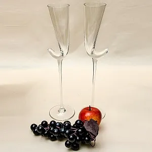 Пара Коллекционных Авторских Стеклянных Фужеров «PRICCOLO», Rosenthal Германия.