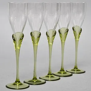 Рюмки из коллекции «Papyrus» - 5 шт., Хрусталь Rosenthal Studio Line, Германия - 1960 -1969 годы.