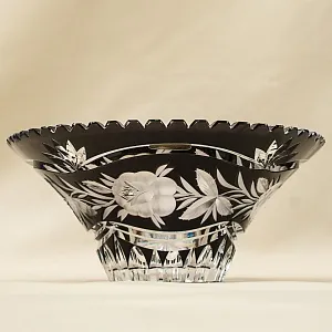 Винтажная Конфетница - Блюдо - Фруктовница, Цветной Хрусталь, SCHONBORNER, Германия 60-е гг.