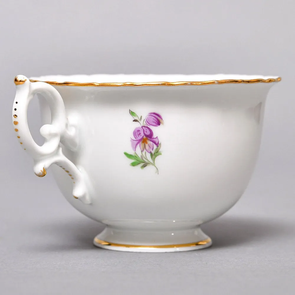 Чайный набор «Мейсенский букет» на 6 персон, Фарфор MEISSEN Германия, 1924 - 1934 годы. 