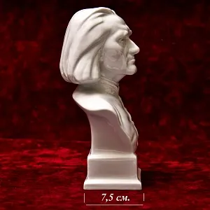 Коллекционный Фарфоровый Бюст - Статуэтка «Композитор Ференц ЛИСТ - LISZT» HEREND Венгрия.
