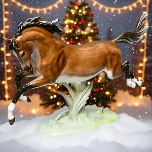 Большая Фарфоровая статуэтка «Бегущий конь. Арабский жеребец», ROSENTHAL Германия. 